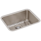 Elkay Lustertone Classic 24" Undermount Stainless Steel Kitchen Sink Kit, Lustrous Satin, 18 Gauge, ELUH211510DBG