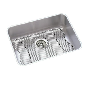 Alternate Image for Elkay Lustertone Classic 24" Undermount Stainless Steel Kitchen Sink Kit, Lustrous Satin, 18 Gauge, ELUH2115DBG