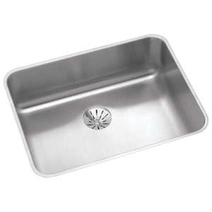 Alternate Image for Elkay Lustertone Classic 24" Undermount Stainless Steel ADA Kitchen Sink, Lustrous Satin, 18 Gauge, ELUHAD211550PD