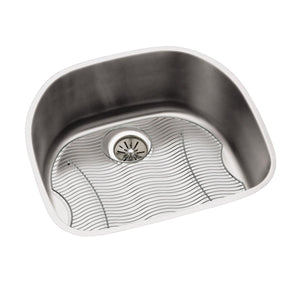 Alternate Image for Elkay Lustertone Classic 24" Undermount Stainless Steel Kitchen Sink Kit, Lustrous Satin, 18 Gauge, ELUH211810DBG