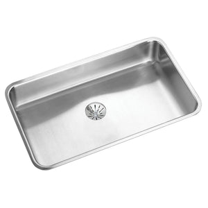 Alternate Image for Elkay Lustertone Classic 31" Undermount Stainless Steel ADA Kitchen Sink, Lustrous Satin, 18 Gauge, ELUHAD281645PD