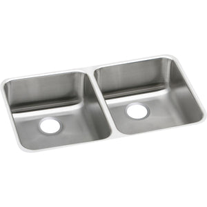 Alternate Image for Elkay Lustertone Classic 31" Undermount Stainless Steel Kitchen Sink, 50/50 Double Bowl, Lustrous Satin, 18 Gauge, ELUH311810L