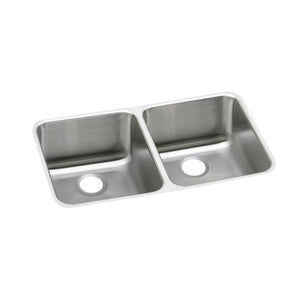 Alternate Image for Elkay Lustertone Classic 31" Undermount Stainless Steel Kitchen Sink, 50/50 Double Bowl, Lustrous Satin, 18 Gauge, ELUH311810R