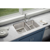 Elkay Lustertone Classic 31" Undermount Stainless Steel Kitchen Sink, 60/40 Double Bowl, Lustrous Satin, 18 Gauge, ELUH3121R
