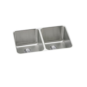 Alternate Image for Elkay Lustertone Classic 31" Undermount Stainless Steel Kitchen Sink, 50/50 Double Bowl, Lustrous Satin, 18 Gauge, ELUH3220PD