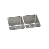 Elkay Lustertone Classic 31" Undermount Stainless Steel Kitchen Sink, 50/50 Double Bowl, Lustrous Satin, 18 Gauge, ELUH3220PD