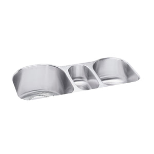 Alternate Image for Elkay Lustertone Classic 40" Undermount Stainless Steel Kitchen Sink Kit, 43/20/37 Triple Bowl, Lustrous Satin, 18 Gauge, ELUH3920DBG