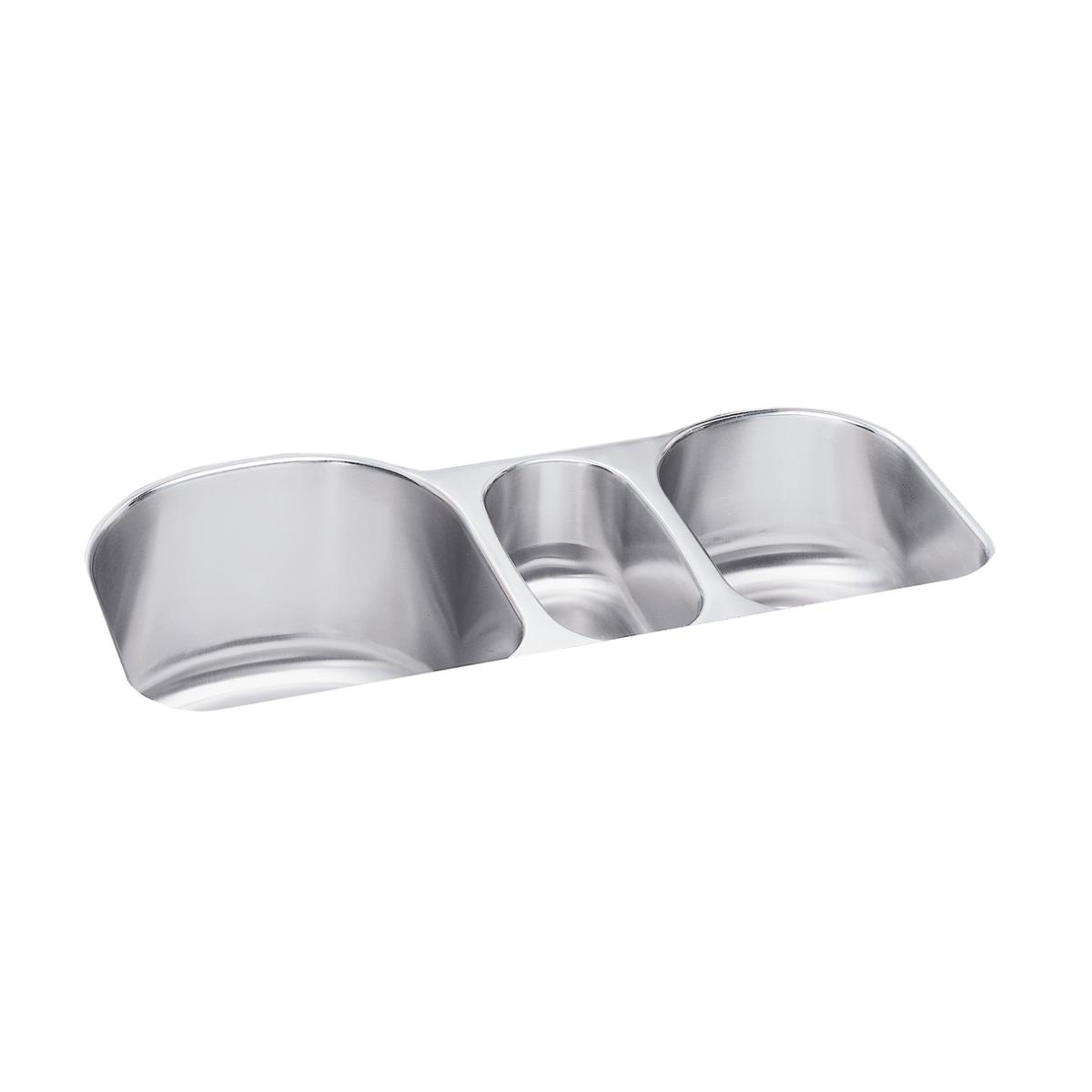 Elkay Lustertone Classic 40" Undermount Stainless Steel Kitchen Sink, 43/20/37 Triple Bowl, Lustrous Satin, 18 Gauge, ELUH3920