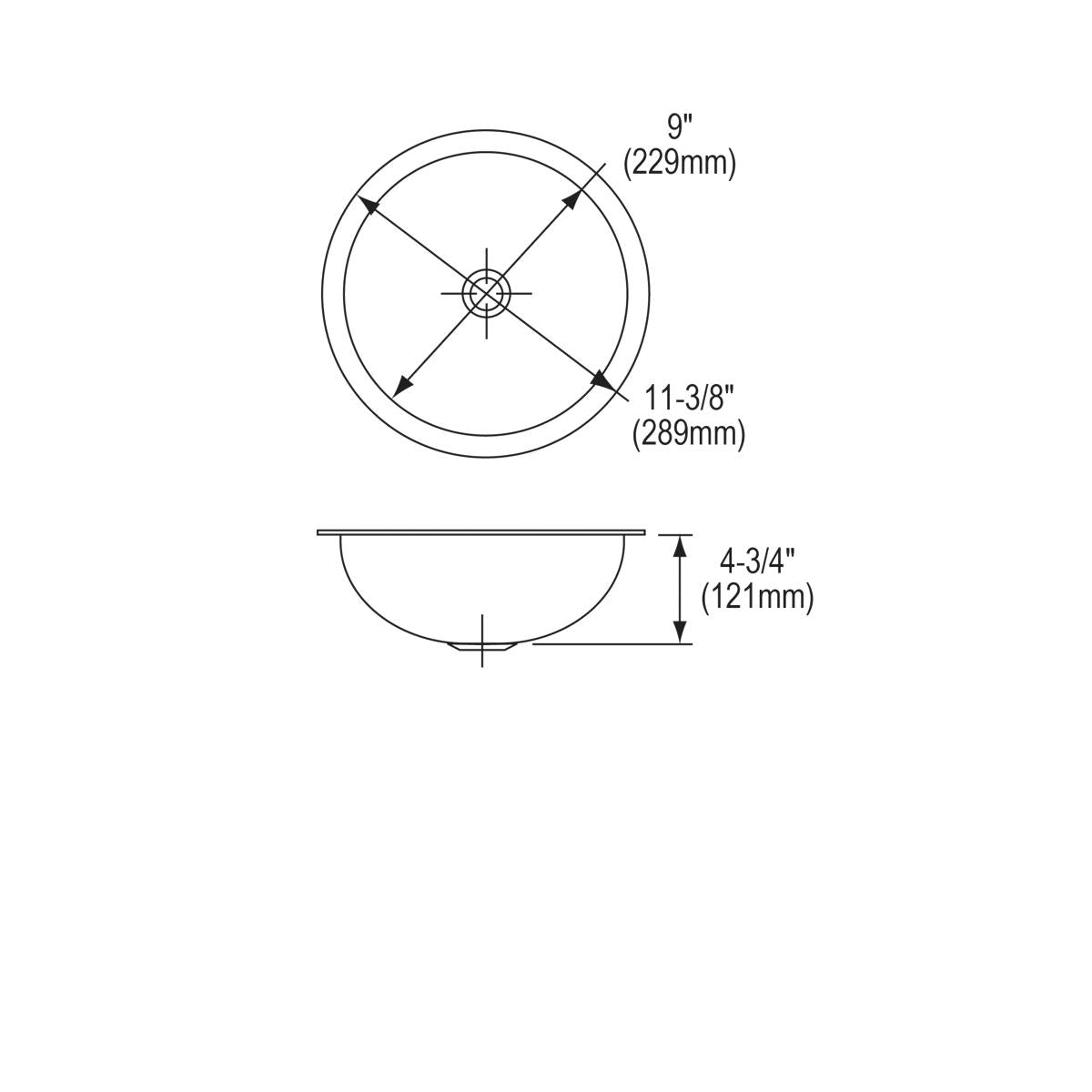 Elkay 11" Round Undermount CuVerro Antimicrobial Copper ADA Bathroom Sink, Lustrous Satin, ELUH9-CU