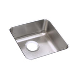 Elkay Lustertone Classic 17" Undermount Stainless Steel ADA Kitchen Sink, Lustrous Satin, 18 Gauge, ELUHAD141445