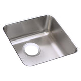 Elkay Lustertone Classic 17" Undermount Stainless Steel ADA Kitchen Sink, Lustrous Satin, 18 Gauge, ELUHAD141450