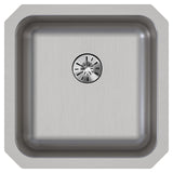 Elkay Lustertone Classic 17" Undermount Stainless Steel ADA Kitchen Sink, Lustrous Satin, 18 Gauge, ELUHAD141455PD