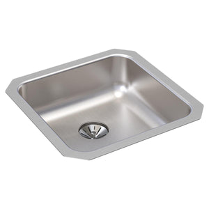 Alternate Image for Elkay Lustertone Classic 17" Undermount Stainless Steel ADA Kitchen Sink, Lustrous Satin, 18 Gauge, ELUHAD141455PD