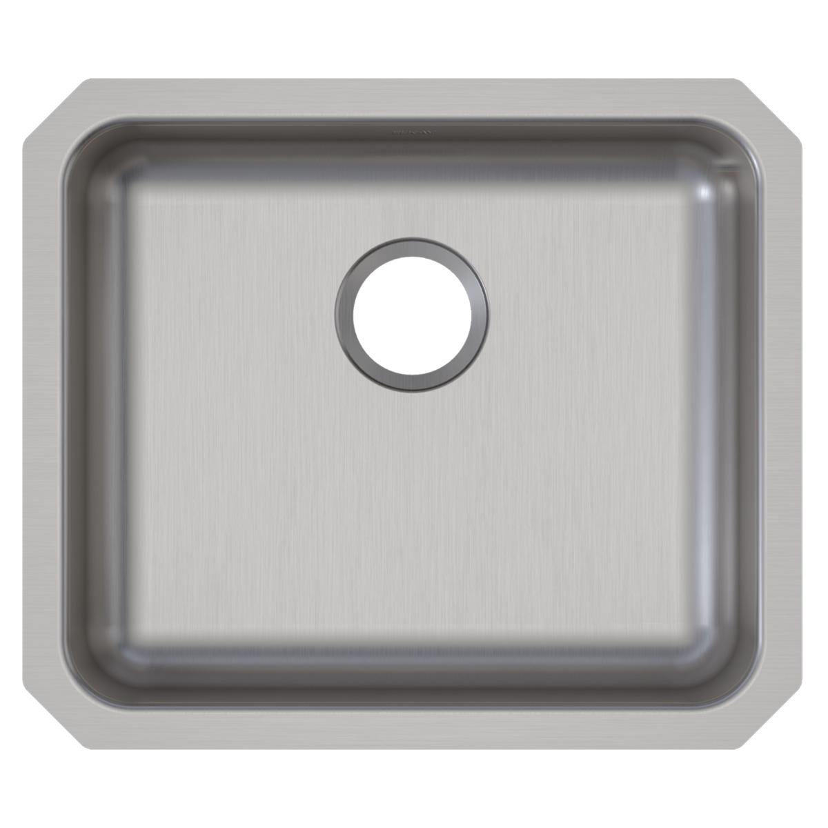 Elkay Lustertone Classic 22" Undermount Stainless Steel ADA Kitchen Sink, Lustrous Satin, 18 Gauge, ELUHAD191645