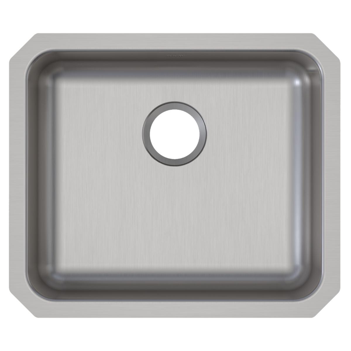 Elkay Lustertone Classic 22" Undermount Stainless Steel ADA Kitchen Sink, Lustrous Satin, 18 Gauge, ELUHAD191650