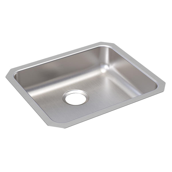 Elkay Lustertone Classic 22" Undermount Stainless Steel ADA Kitchen Sink, Lustrous Satin, 18 Gauge, ELUHAD191655