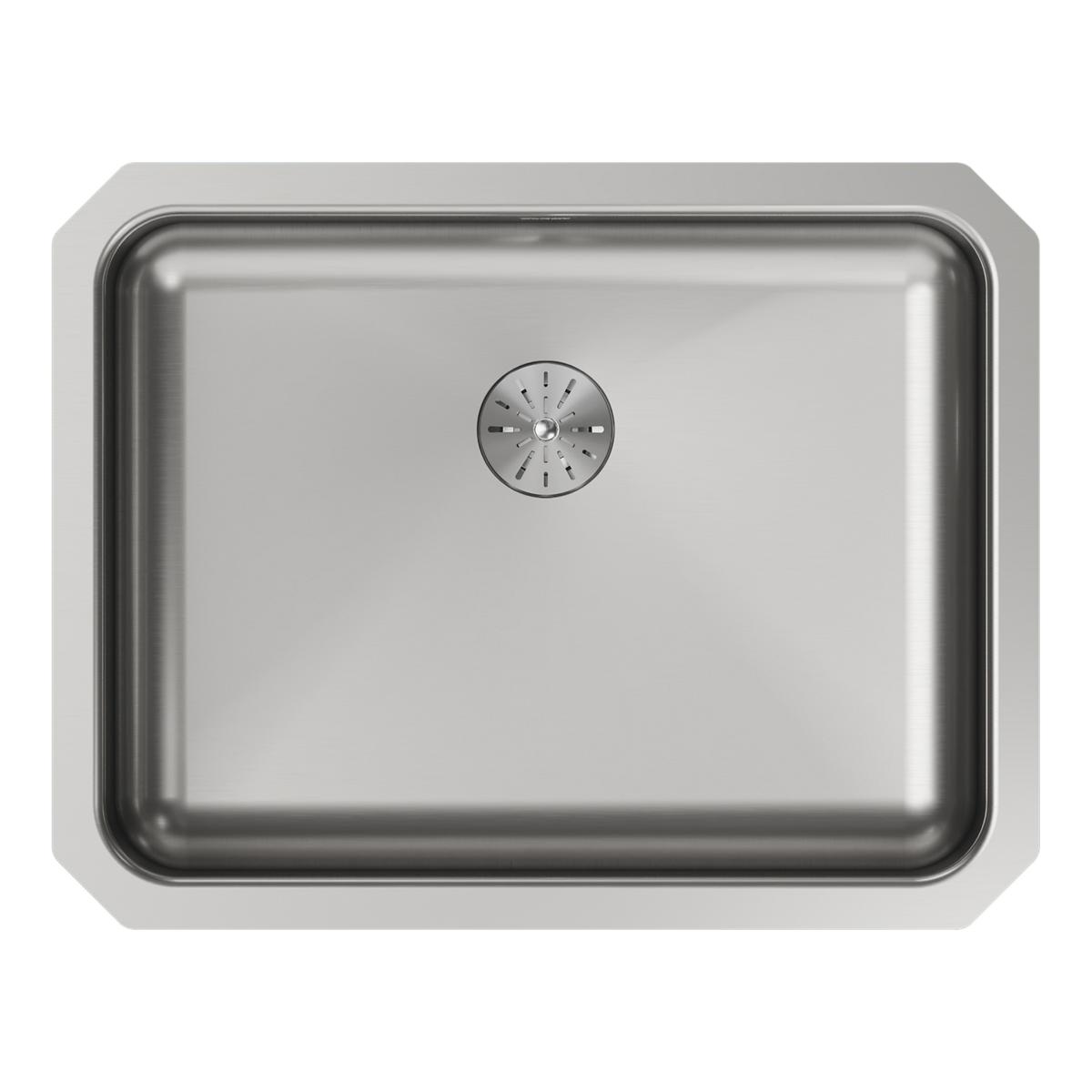 Elkay Lustertone Classic 24" Undermount Stainless Steel ADA Kitchen Sink, Lustrous Satin, 18 Gauge, ELUHAD211545PD