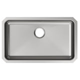 Elkay Lustertone Classic 31" Undermount Stainless Steel ADA Kitchen Sink, Lustrous Satin, 18 Gauge, ELUHAD281655
