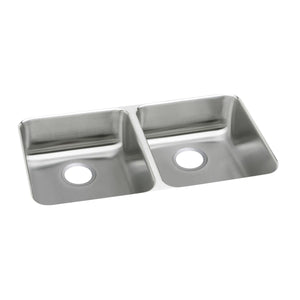 Alternate Image for Elkay Lustertone Classic 36" Undermount Stainless Steel ADA Kitchen Sink, 50/50 Double Bowl, Lustrous Satin, 18 Gauge, ELUHAD361845