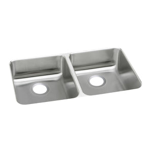 Alternate Image for Elkay Lustertone Classic 36" Undermount Stainless Steel ADA Kitchen Sink, 50/50 Double Bowl, Lustrous Satin, 18 Gauge, ELUHAD361850