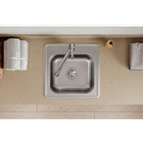 Elkay Celebrity 20" Drop In/Topmount Stainless Steel Laundry/Utility Sink, Brushed Satin, No Faucet Hole, ESE2020100