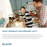 Elkay Lustertone Classic 22" Drop In/Topmount Stainless Steel Kitchen Sink, Lustrous Satin, 2 Faucet Holes, DLR2222102