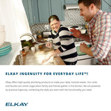 Elkay Lustertone Classic 17" Undermount Stainless Steel ADA Kitchen Sink, Lustrous Satin, 18 Gauge, ELUHAD141850PD
