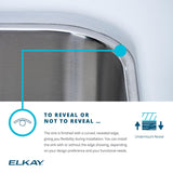 Elkay Lustertone Classic 33" Dual Mount Stainless Steel Kitchen Sink, 60/40 Double Bowl, Lustrous Satin, No Faucet Hole, Perfect Drain, LKHSR2509RPD0