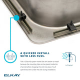 Elkay Lustertone 43" Stainless Steel Kitchen Sink with Drainboard, 2 faucet holes, 18 Gauge, Lustertone Classic, ILR4322L2