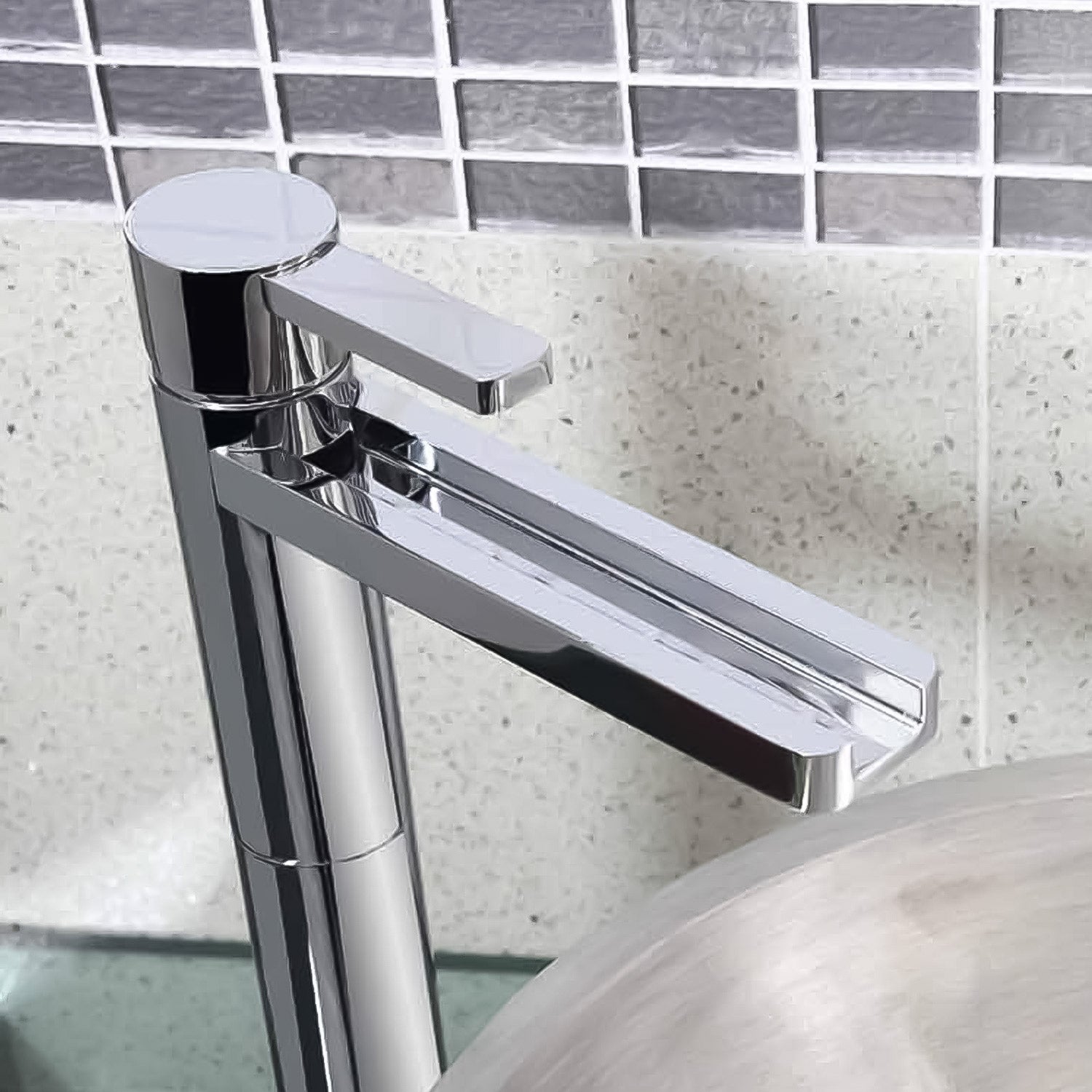 MaestroBath 1.2 GPM Flusso Luxury Waterfall ADA Bathroom Faucet, Chrome, Lead-Free Brass, Polished Chrome, FAU-FLS-CHR