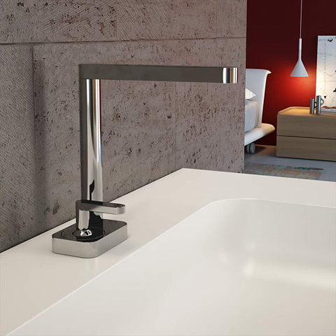 MaestroBath 1.2 GPM Ninfea Luxury Single Handle ADA Bathroom Sink Faucet, Polished Chrome, Low, Lead-Free Brass, FAU-NIL-PCR