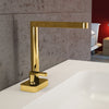 MaestroBath 1.2 GPM Ninfea Luxury Single Handle ADA Bathroom Sink Faucet, Polished Gold, Low, Lead-Free Brass, FAU-NIL-PGL