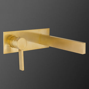 Alternate Image for MaestroBath 1.2 GPM Primavera Luxury Wall-Mounted ADA Bathroom Faucet, Brushed Gold, Without pop-up drain, Lead-Free Brass, FAU-PR21-BGL