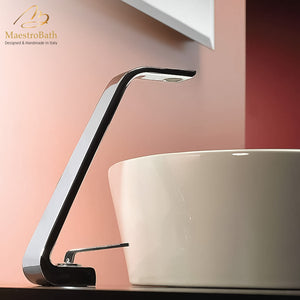 Alternate Image for MaestroBath 1.2 GPM Eterna Single Handle ADA Bathroom Sink Faucet, Polished Chrome, High, Lead-Free Brass, FAU-ETH-PCR