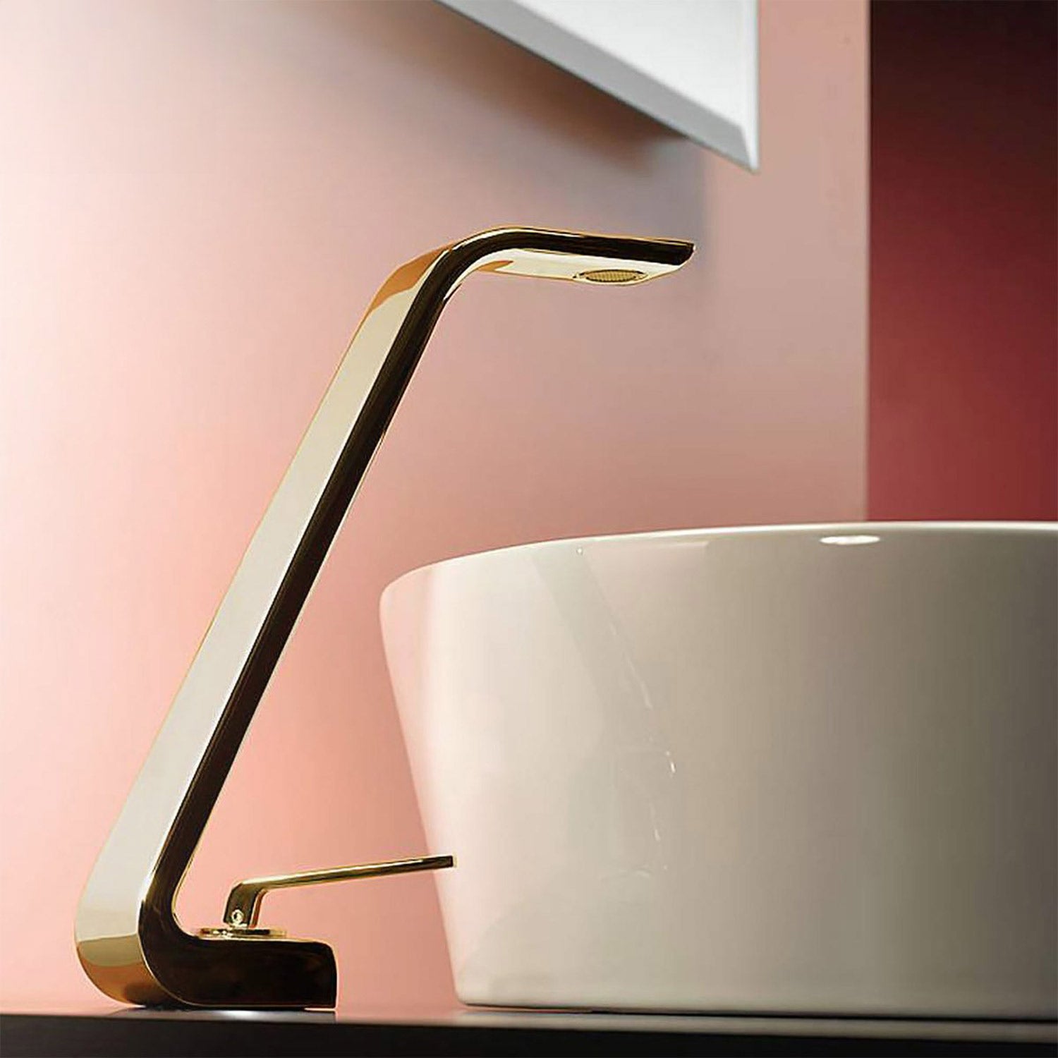 MaestroBath 1.2 GPM Eterna Single Handle ADA Bathroom Sink Faucet, Polished Gold, High, Lead-Free Brass, FAU-ETH-PGL