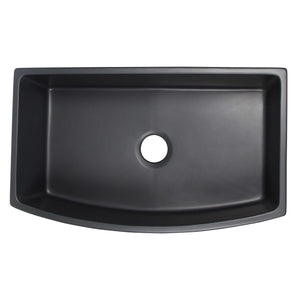 Alternate Image for Nantucket Sinks Vineyard 33" Fireclay Farmhouse Sink with Accessories, Matte Black, FCFS3320CA-MB
