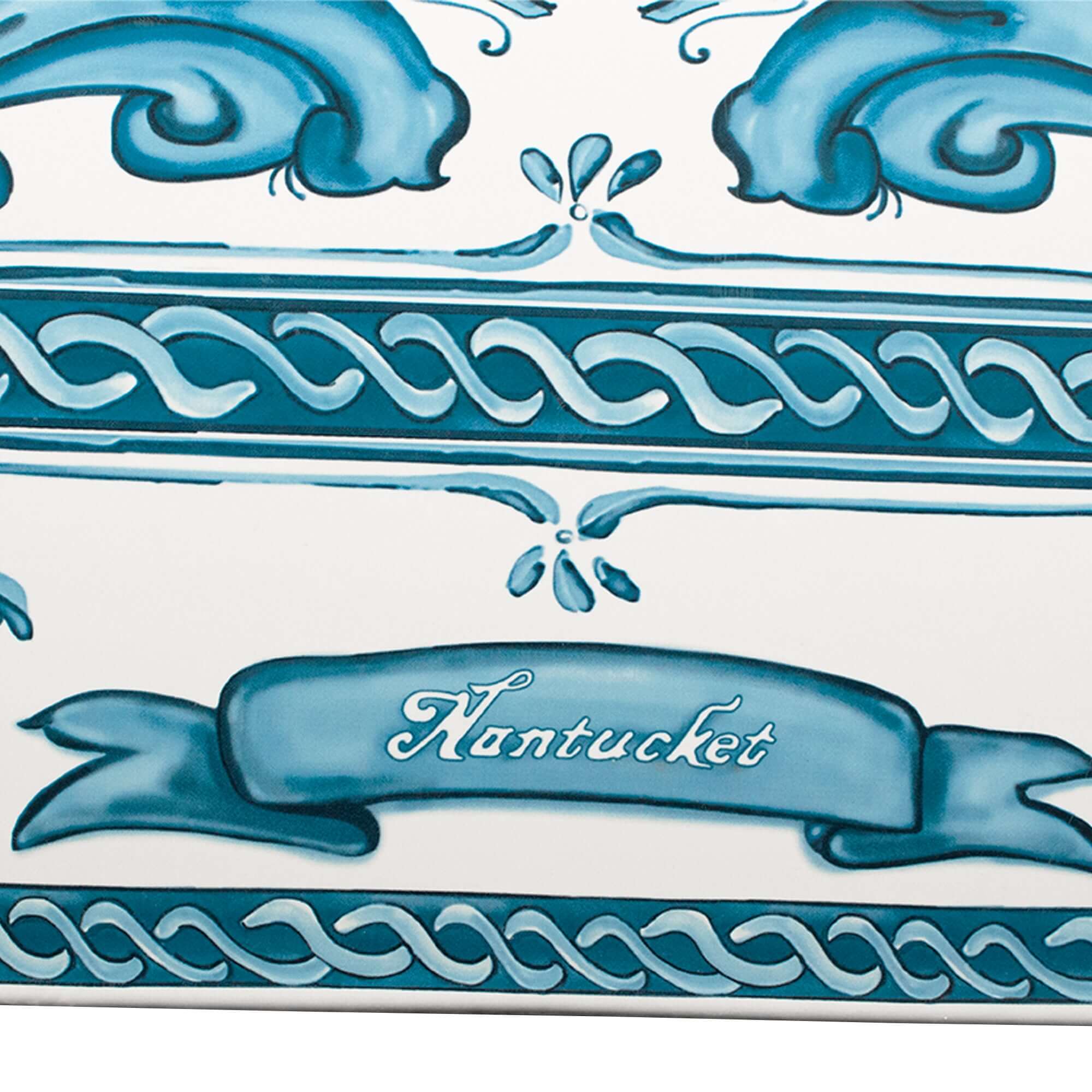 Nantucket Sinks Vineyard 33" Fireclay Farmhouse Sink with Accessories, White/Blue, FCFS3320S-BluMare