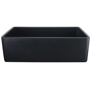 Alternate Image for Nantucket Sinks Vineyard 33" Fireclay Farmhouse Sink with Accessories, Matte Black, FCFS3320S-MatteBlack
