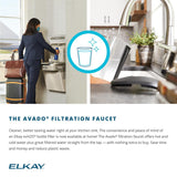 Elkay Avado Lever Handle Pull-down Spray Spout Brass ADA Kitchen Faucet, Lustrous Steel, LKAV7051FLS