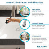 Elkay Quartz Classic 25" Undermount Quartz Kitchen Sink Kit with Faucet, Single Bowl Black, ELGU2522BK0FLC