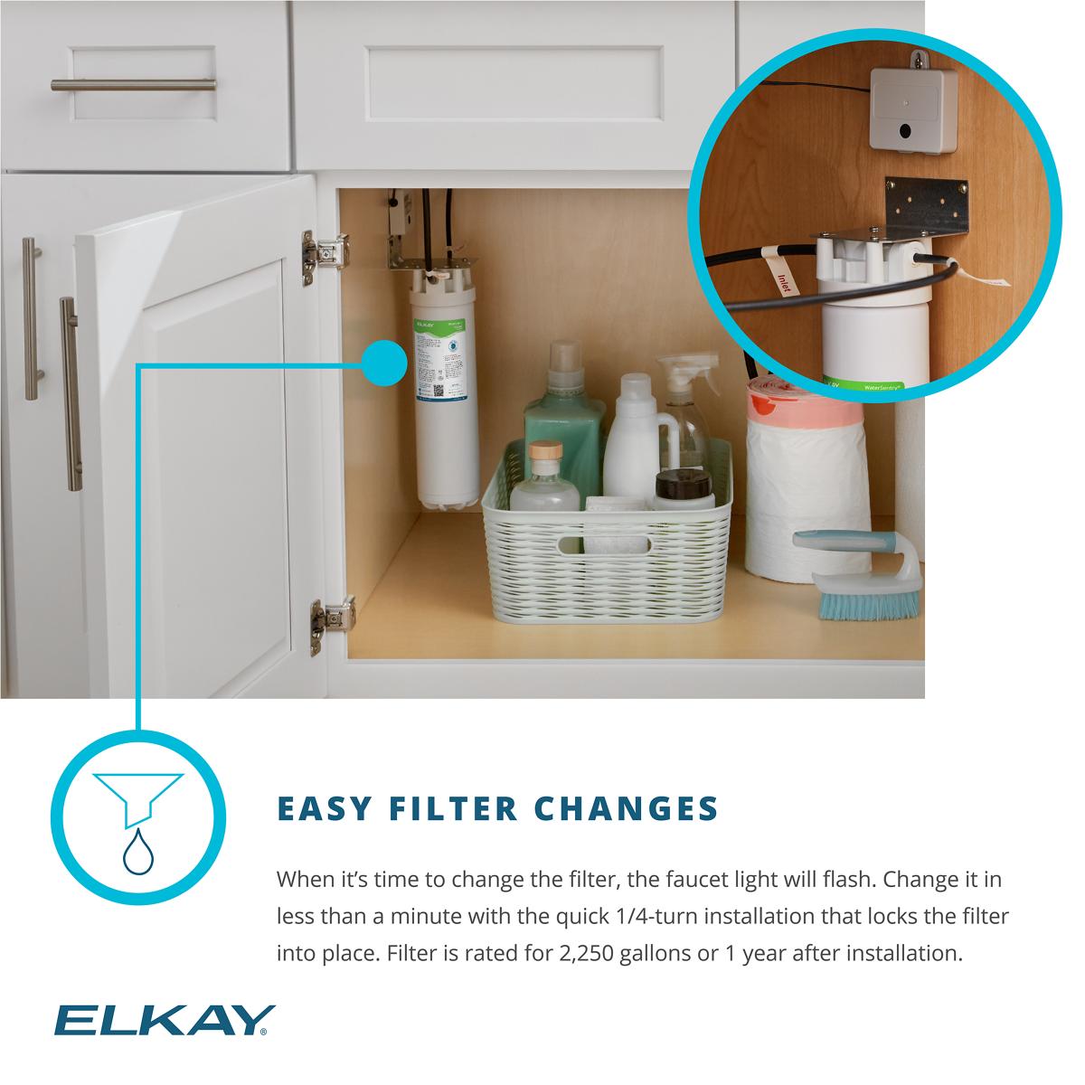 Elkay Avado 1.5 GPM Lever Handle Gooseneck Spout Brass ADA Beverage Faucet, Matte Black, LKAV71FMB
