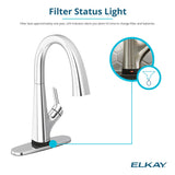 Elkay Quartz Classic 25" Drop In/Topmount Quartz Kitchen Sink Kit with Faucet, Single Bowl White, 5 Pre-scored Faucet Holes, ELG2522WH0FLC