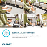 Elkay Quartz Classic 33" Undermount Quartz Kitchen Sink Kit with Faucet, Single Bowl Greystone, ELGRU13322GSFLC