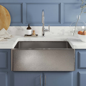Alternate Image for Native Trails Farmhouse 30 30" Copper Farmhouse Sink, Polished Nickel, CPK894