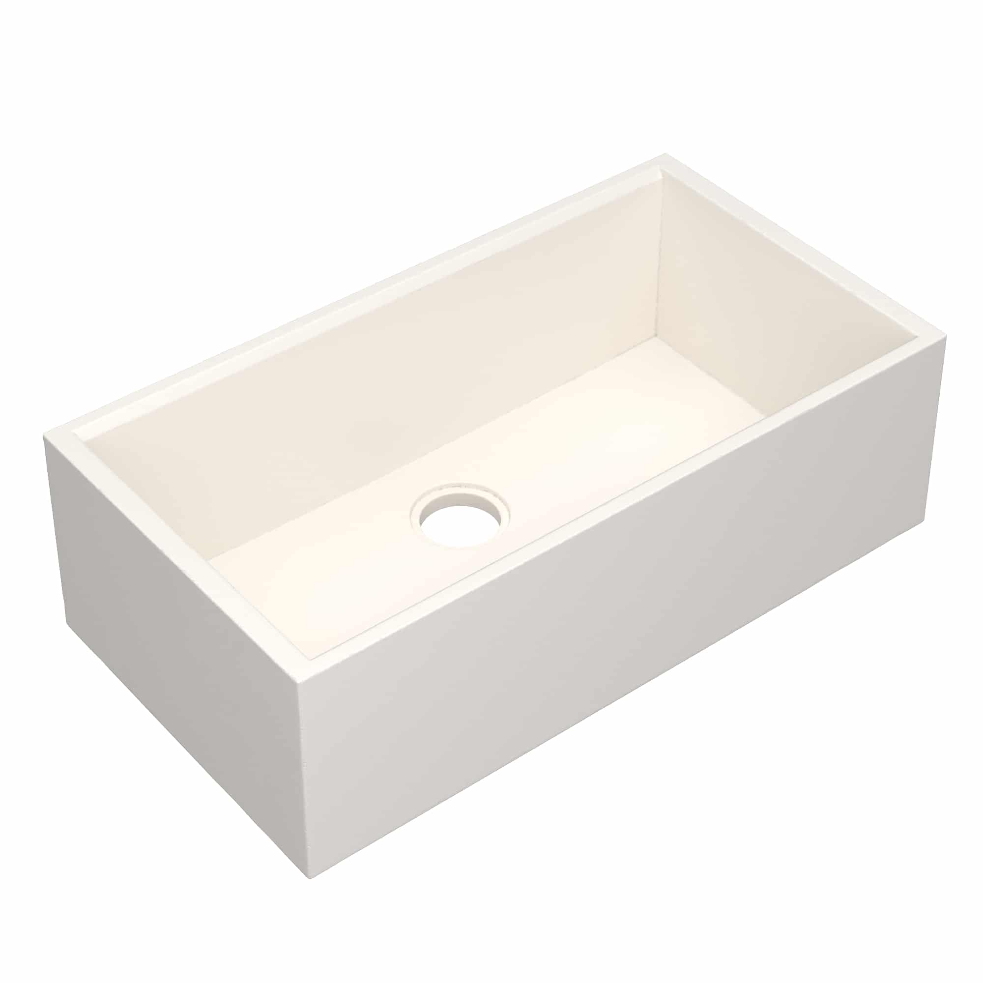 Native Trails Concierge 33" NativeStone Concrete Workstation Farmhouse Kitchen Sink, Pearl, NSKG3318-P Product Image