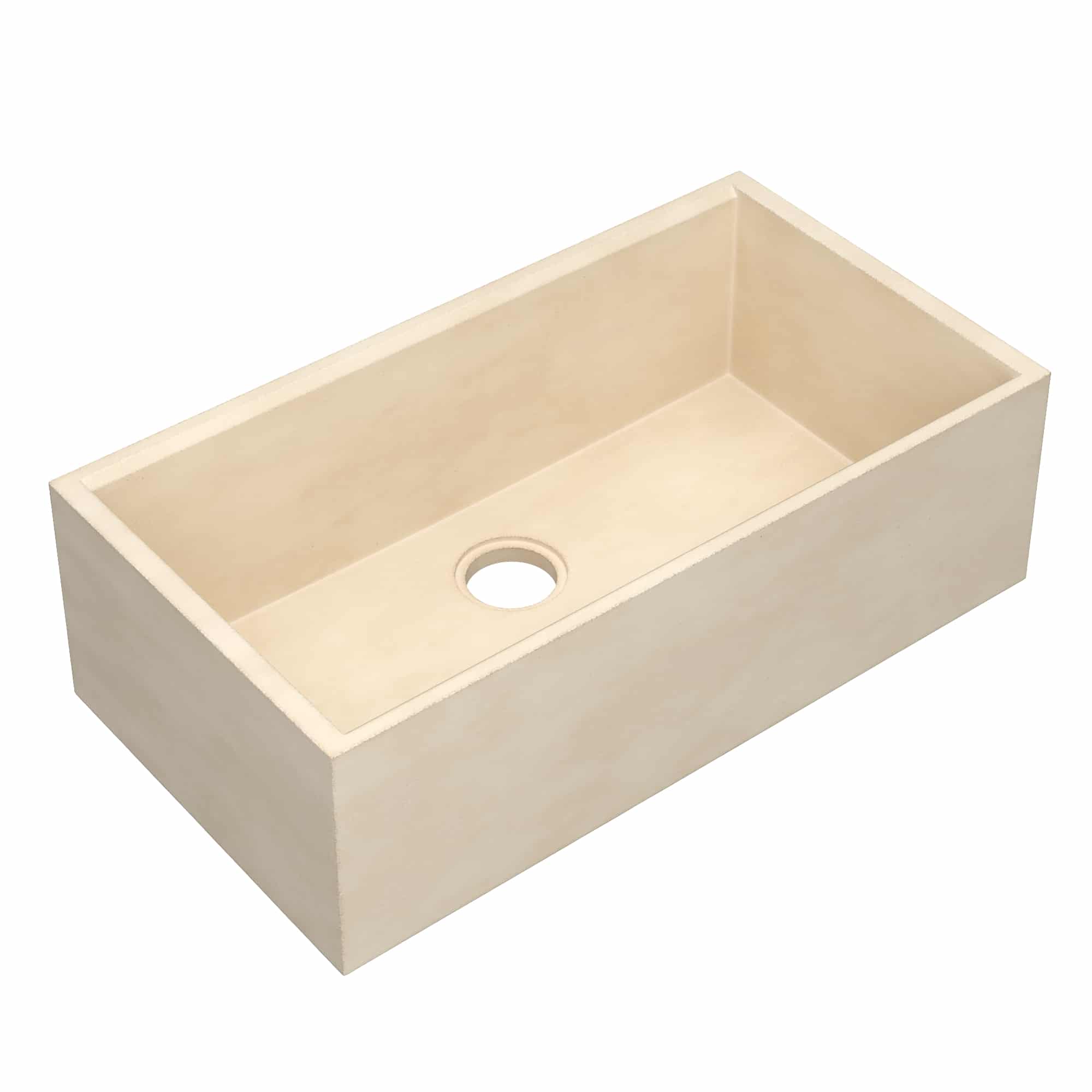 Native Trails Concierge 33" NativeStone Concrete Workstation Farmhouse Kitchen Sink, Sand, NSKG3318-D Product Image