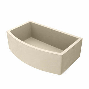 Native Trails Quartet 33" NativeStone Concrete Farmhouse Sink, Sand, NSKQ3320-D