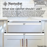 Nantucket Sinks Cape 30" Fireclay Workstation Farmhouse Sink with Accessories, Matte Black, T-PS30MB