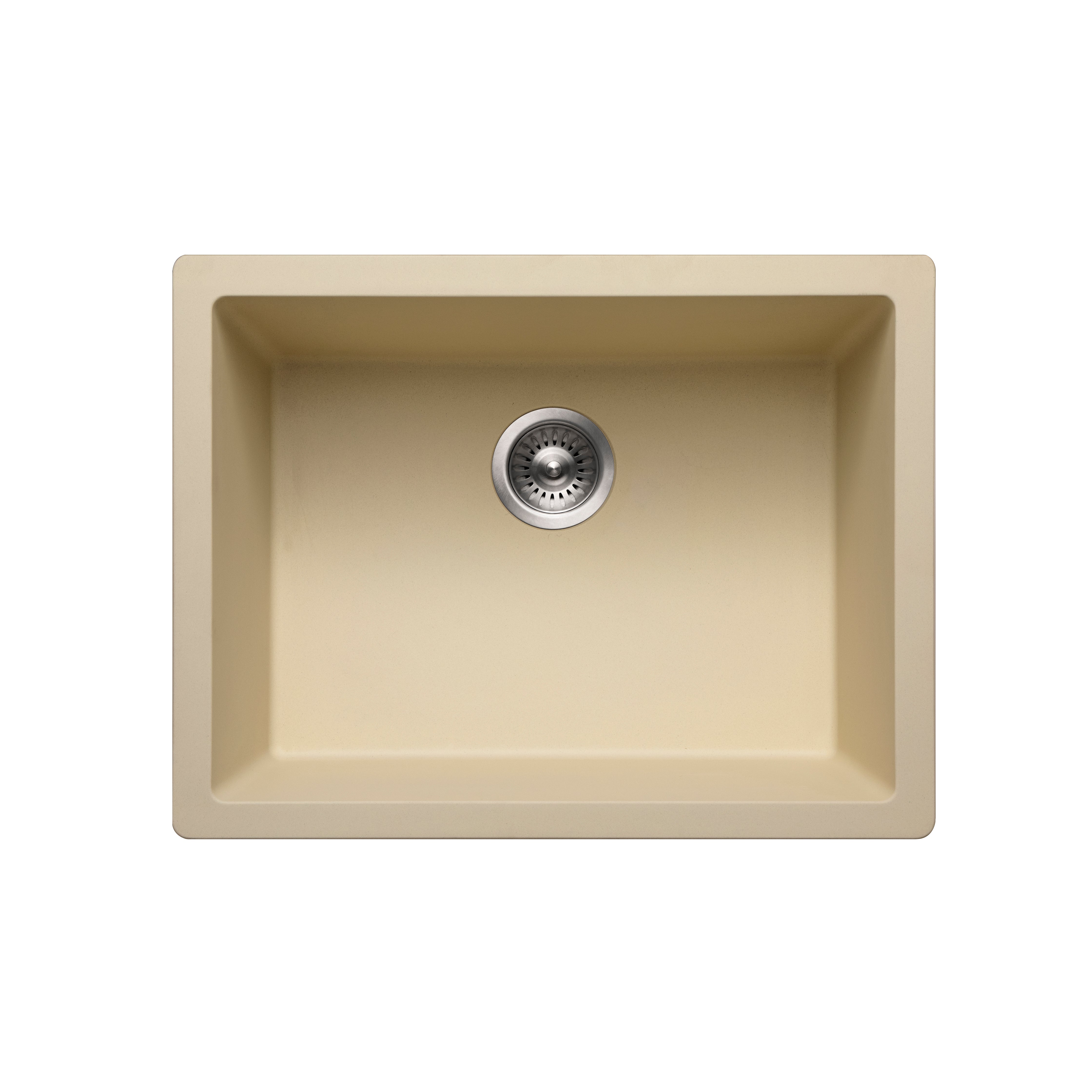 Houzer Quartztone 24 inch Sand Granite Composite Undermount Single Bowl Kitchen Sink - G-300U SAND