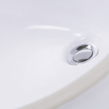 Nantucket Sinks Great Point 17" Ceramic Bathroom Sink, White, GB-15x12-W